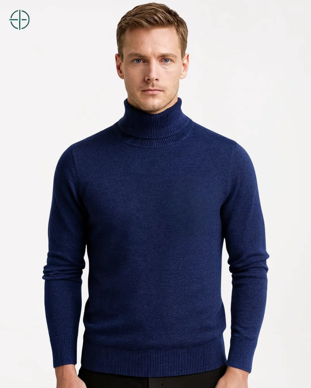 Suéter Gola Alta Masculino Azul | Rest Money™