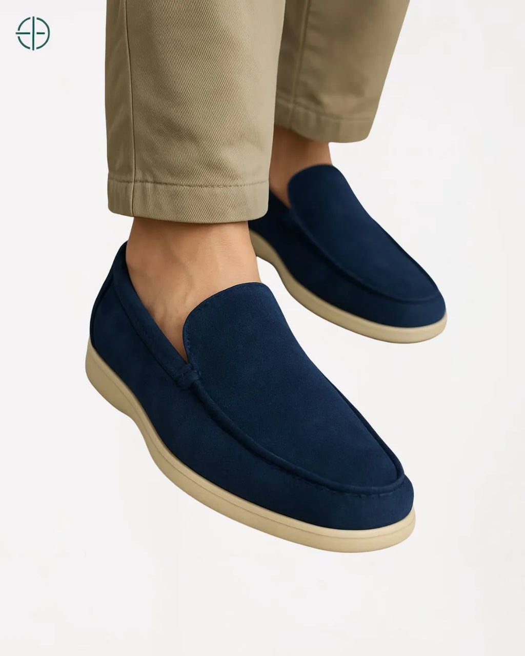 Mocassim de Camurça Old Money Azul Marinho | Rest Money™