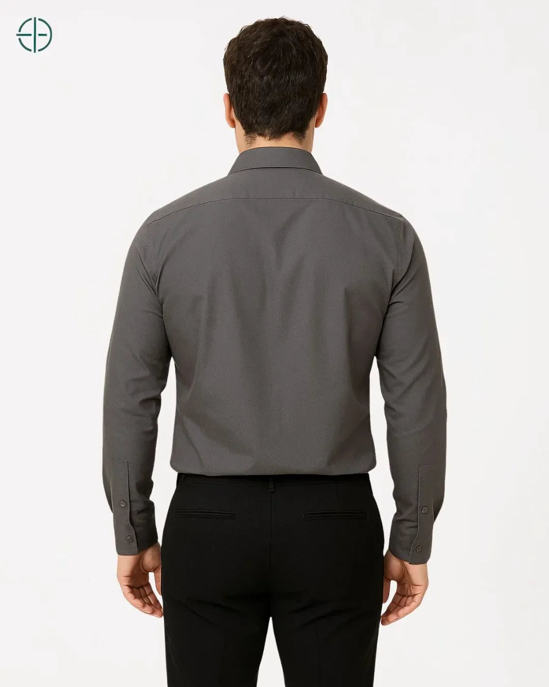 Camisa Social Masculina Slim Fit Manga Longa Cinza | Rest Money™