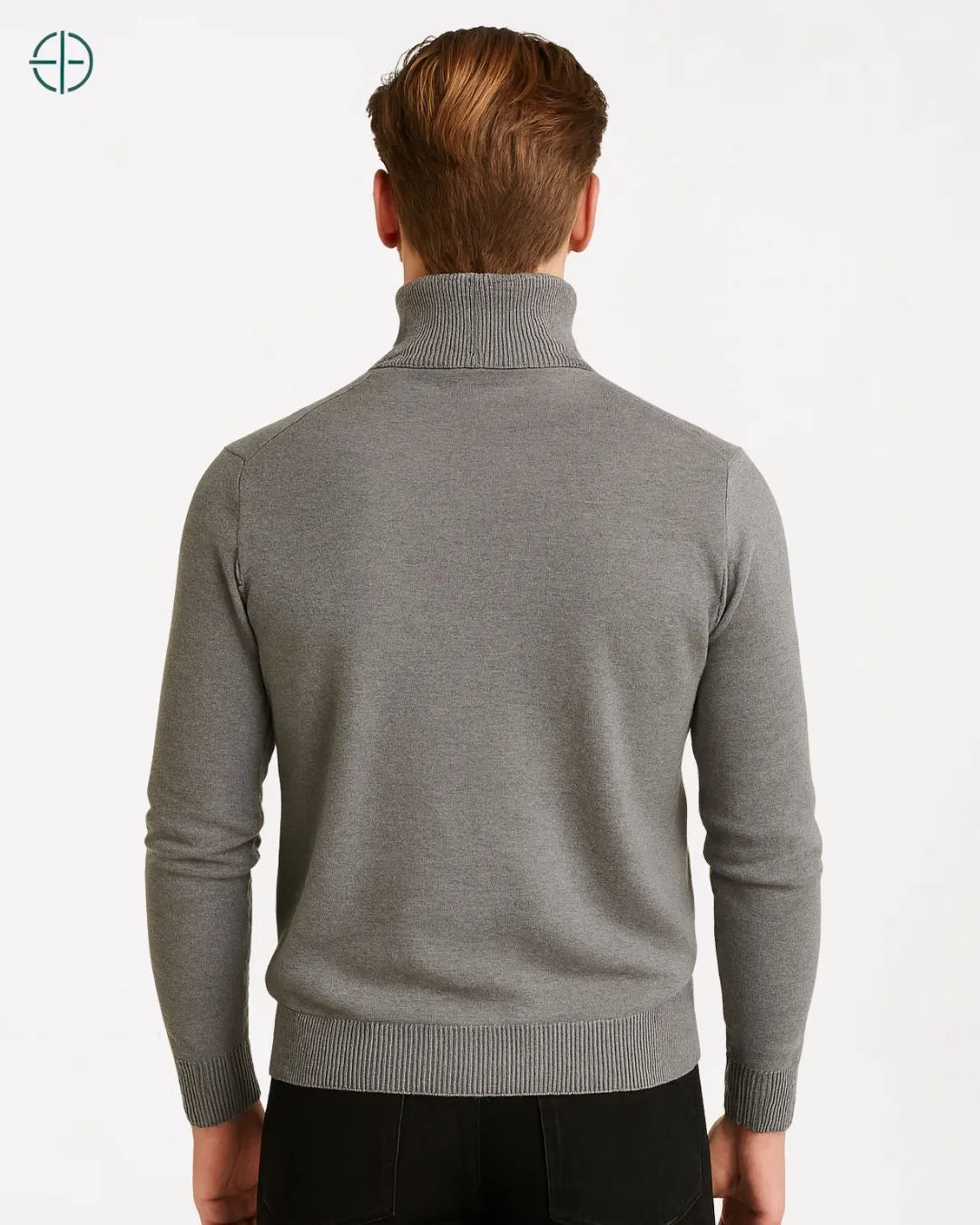 Suéter Gola Alta Masculino Cinza | Rest Money™