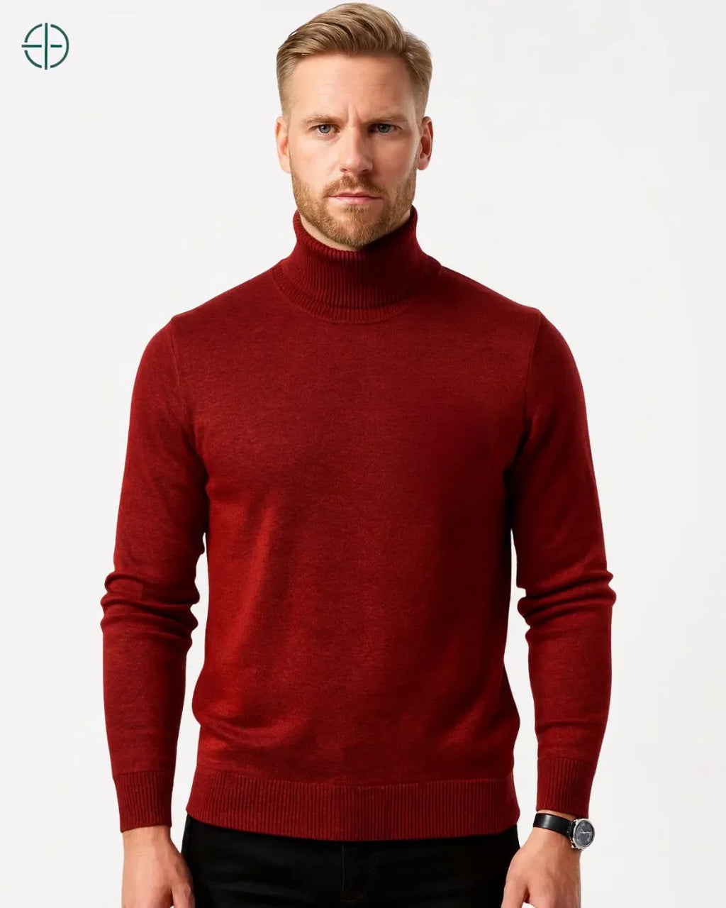 Suéter Gola Alta Masculino Vermelho | Rest Money™