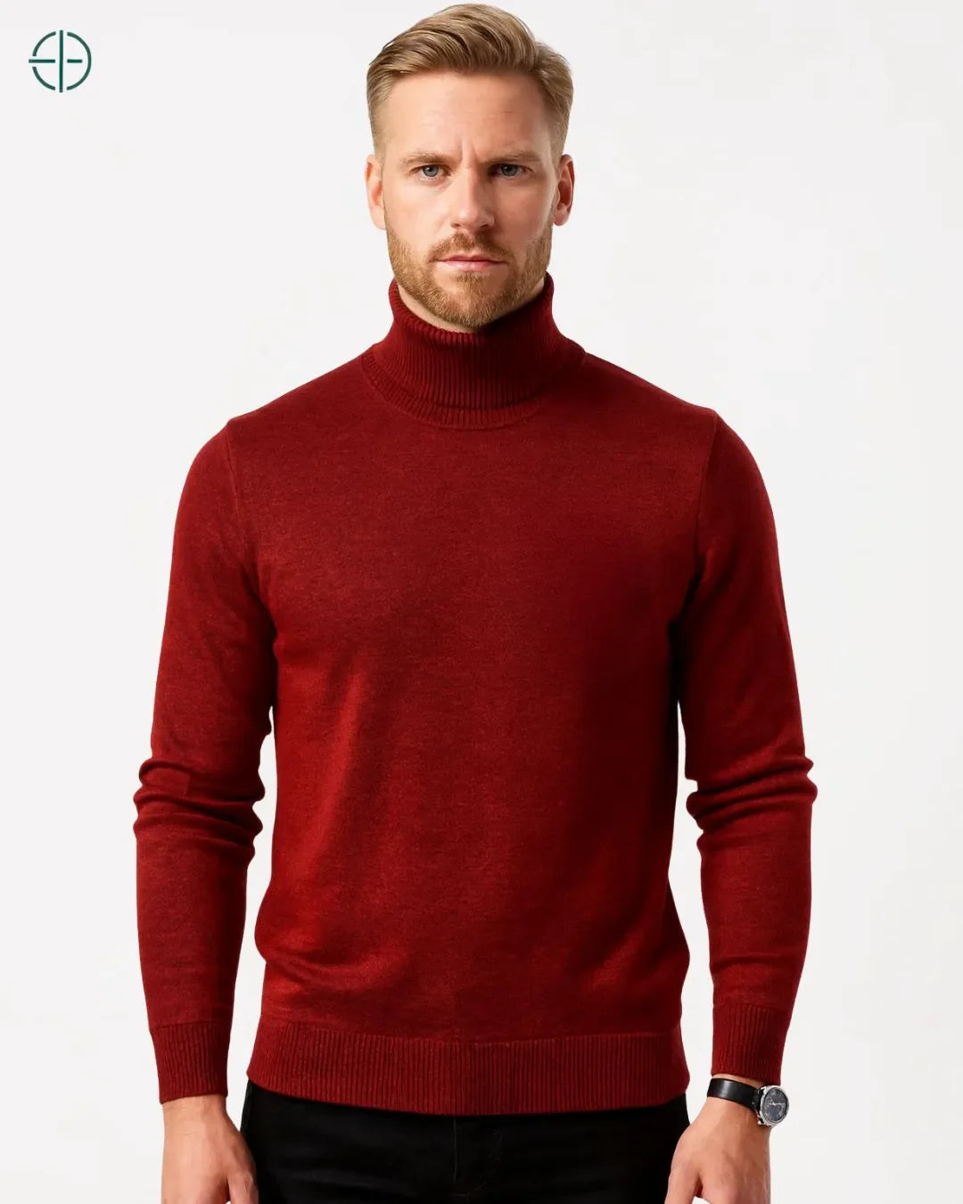 Suéter Gola Alta Masculino Vermelho | Rest Money™