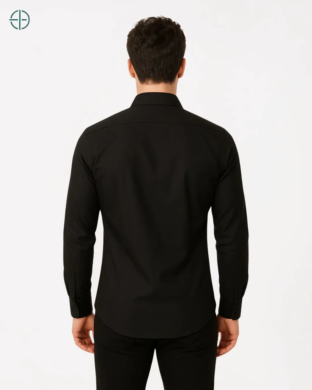 Camisa Social Masculina Slim Fit Manga Longa Preto | Rest Money™