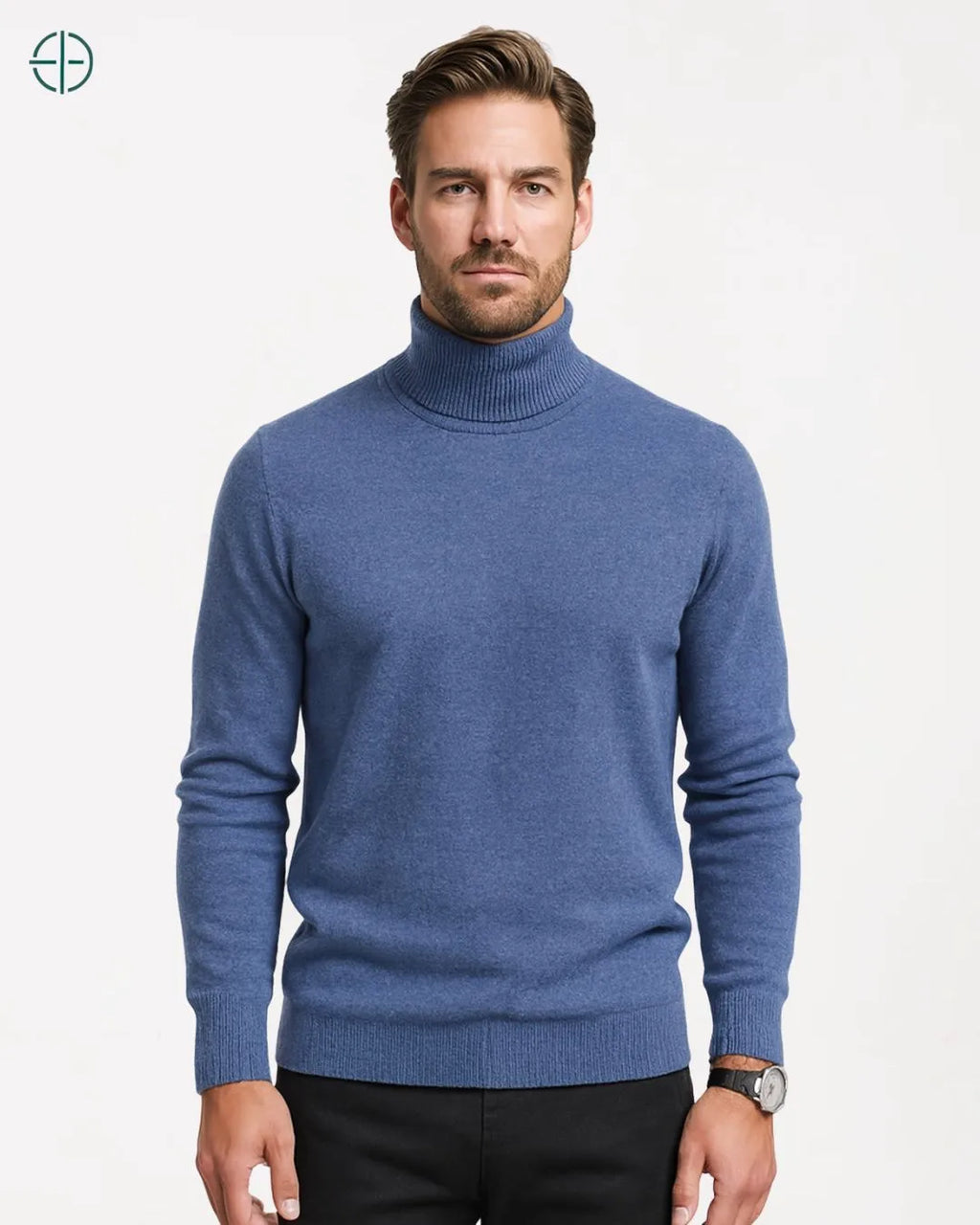 Suéter Masculino Gola Alta 100% Caxemira | Rest Money™