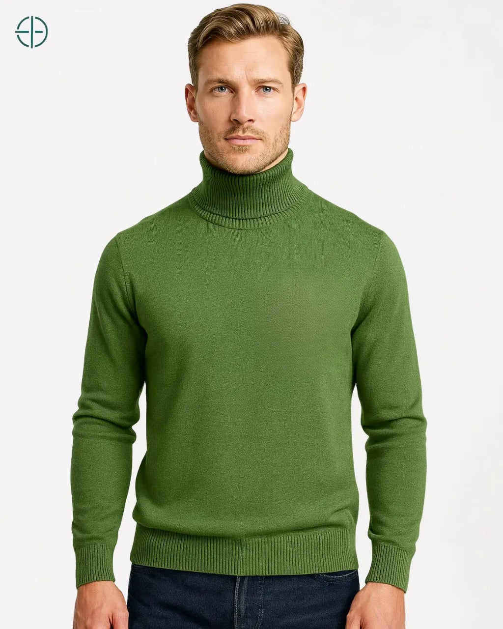 Suéter Gola Alta Masculino Verde | Rest Money™