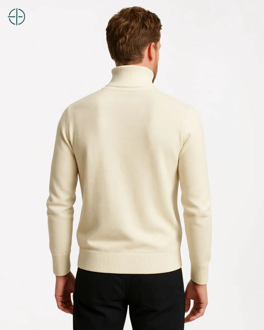 Suéter Gola Alta Masculino Bege | Rest Money™