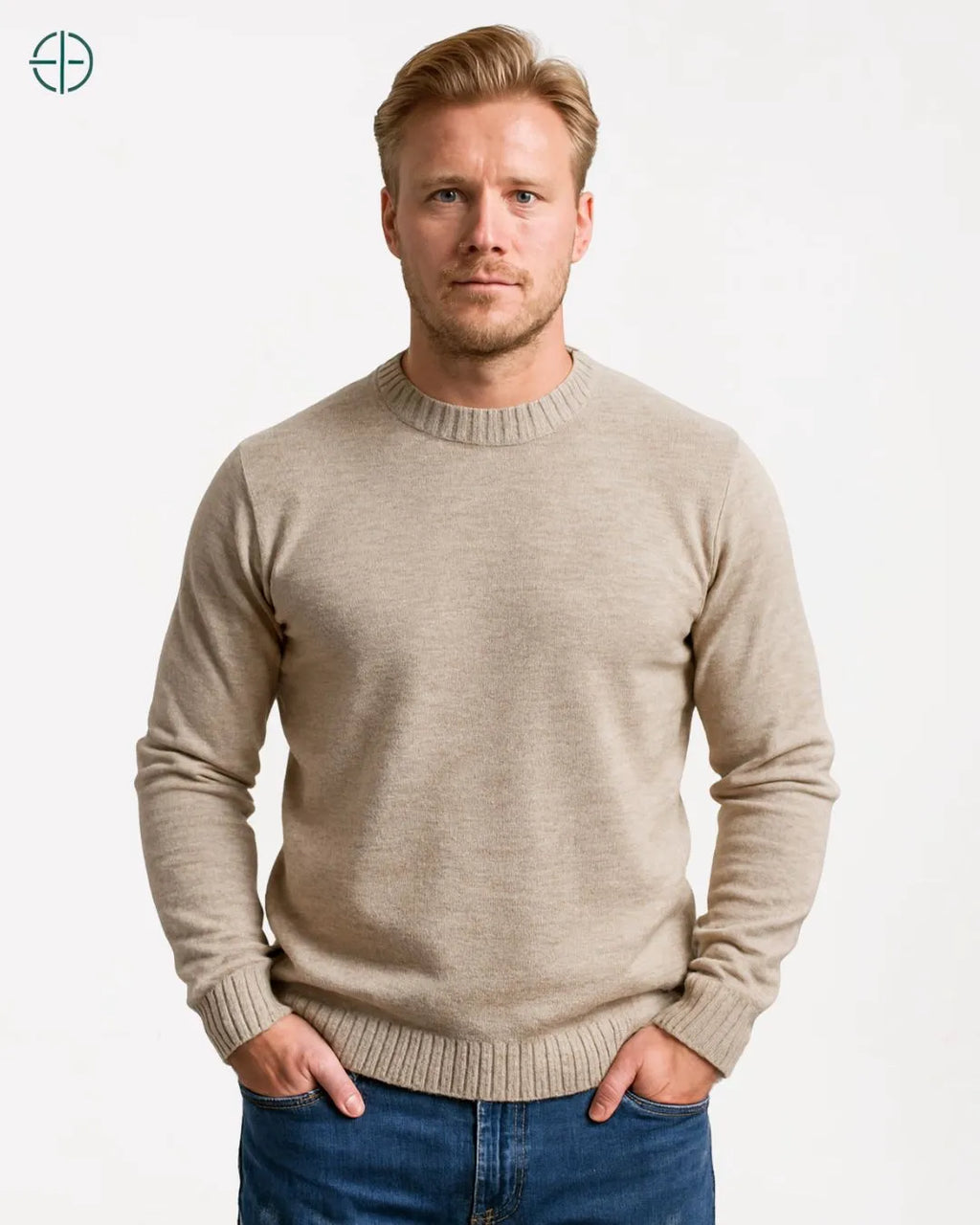 Suéter Tricô Masculino Bege | Rest Money™