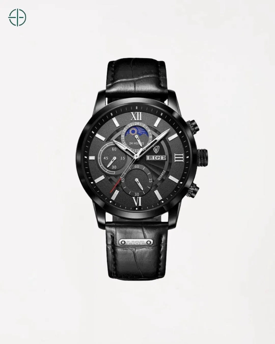 Relógio Clássico Lugano Preto | Rest Money™