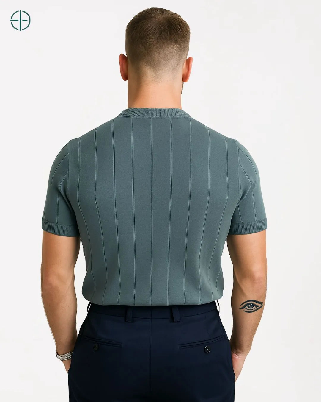 Camiseta Canelada Masculina Azul | Rest Money™