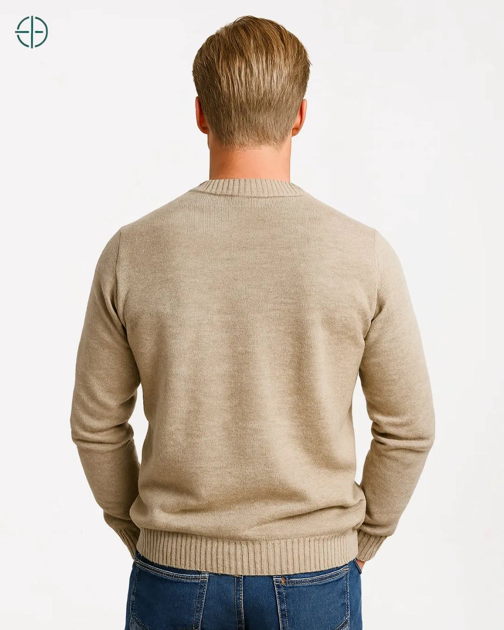 Suéter Tricô Masculino Bege | Rest Money™