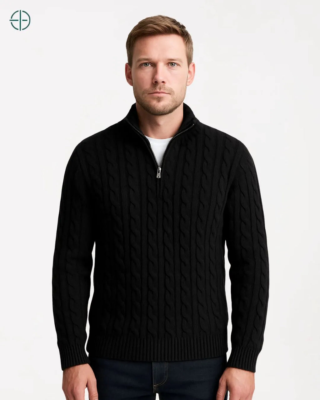 Suéter Verbier Meio Zipper Preto | Rest Money™