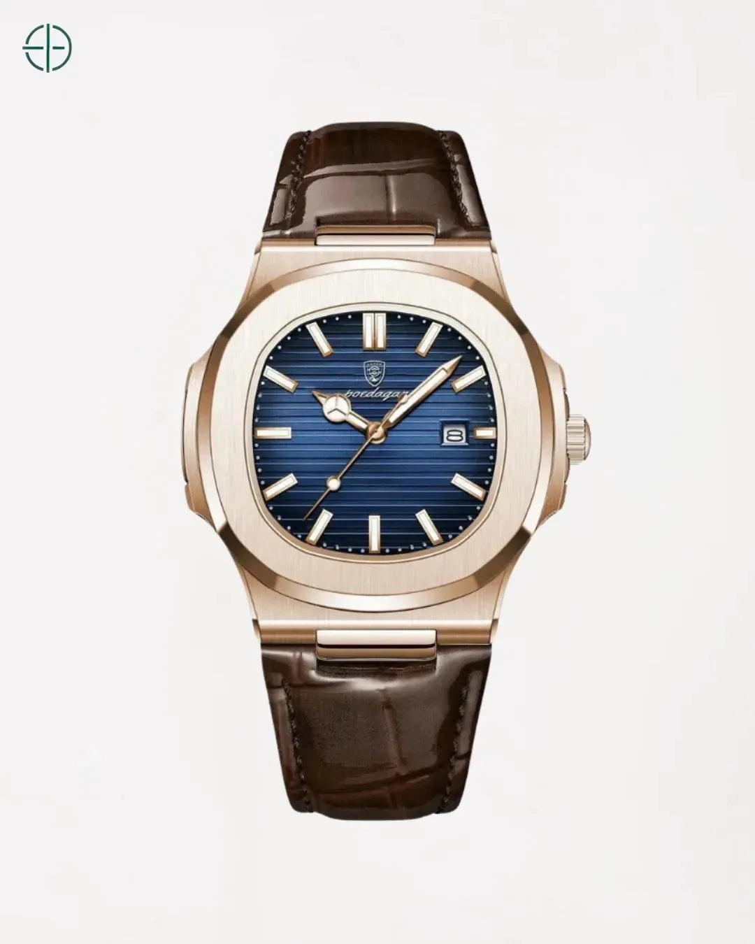 Relógio Lisboa de Couro Azul | Rest Money™