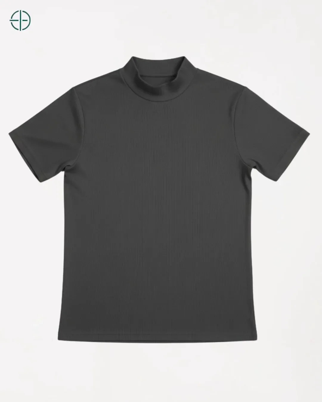 Camisa Masculina Canelada Gola Alta Cinza | Rest Money™