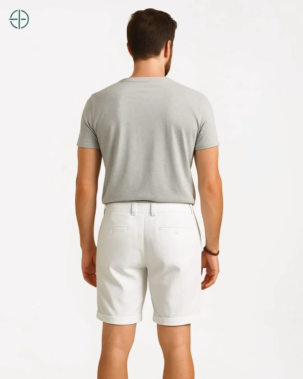 Bermuda 100% Linho Branco Masculina | Rest Money™