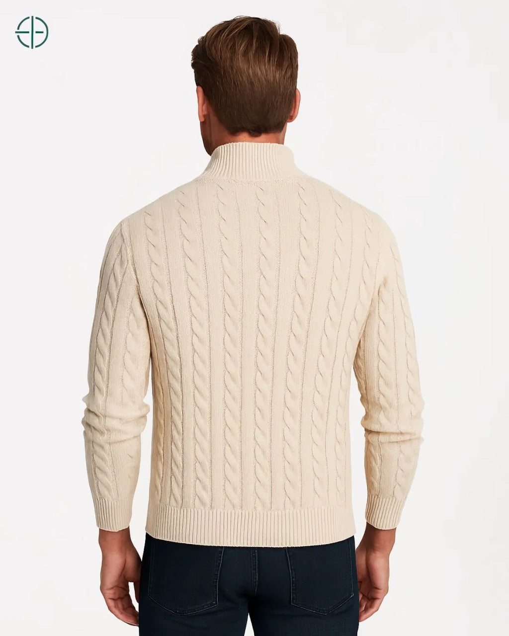 Suéter Verbier Meio Zipper Bege | Rest Money™