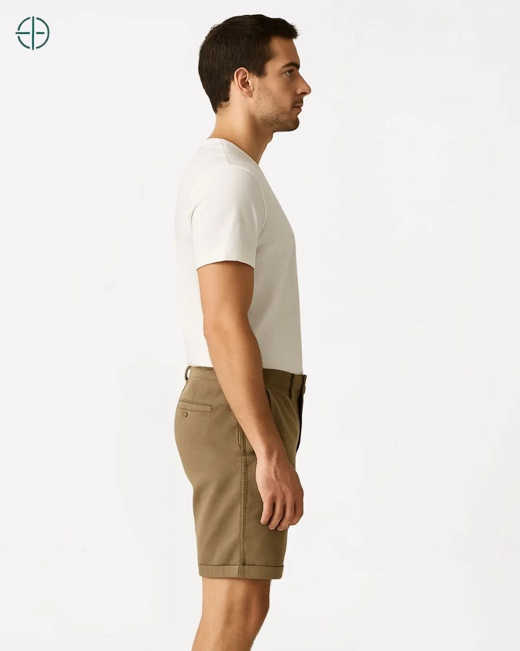 Bermuda 100% Linho Marrom Masculina | Rest Money™