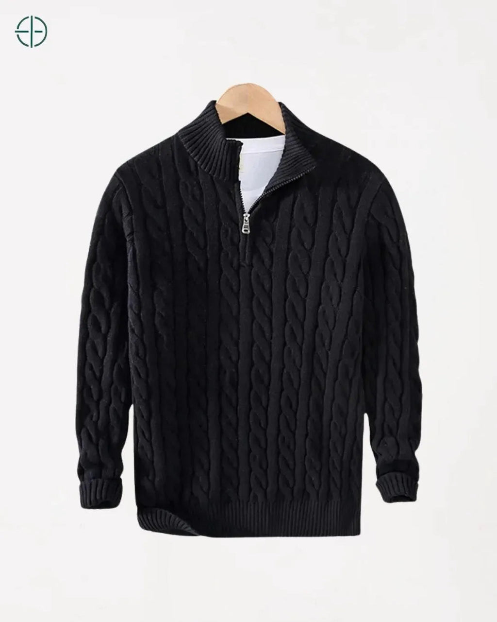 Suéter Verbier Meio Zipper Preto | Rest Money™