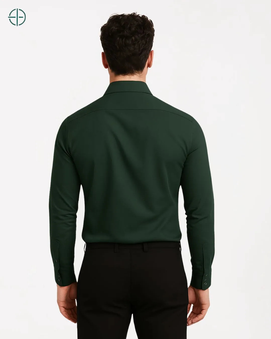 Camisa Social Masculina Slim Fit Manga Longa Verde | Rest Money™