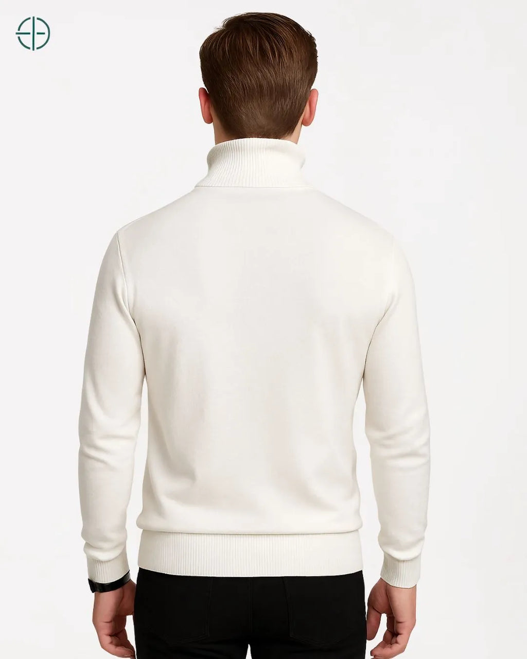 Suéter Gola Alta Masculino Branco | Rest Money™