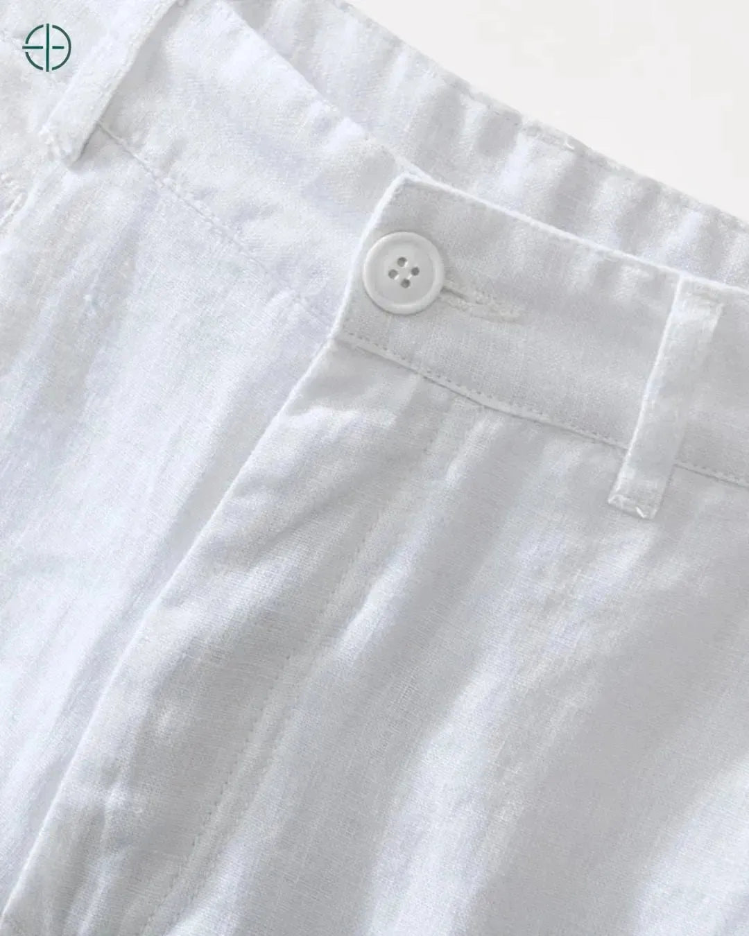 Bermuda 100% Linho Branco Masculina | Rest Money™