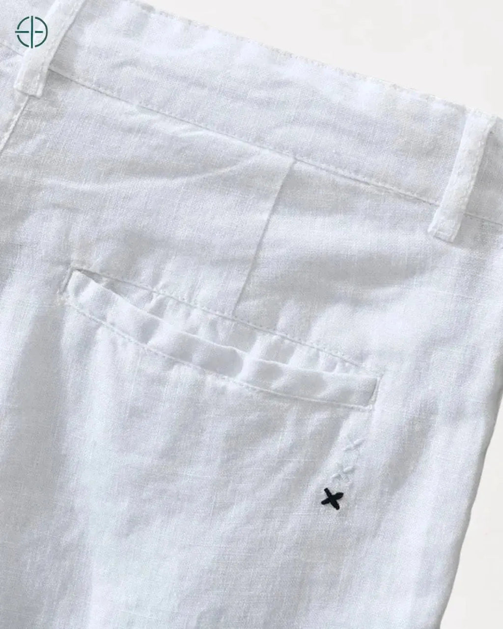 Bermuda 100% Linho Branco Masculina | Rest Money™