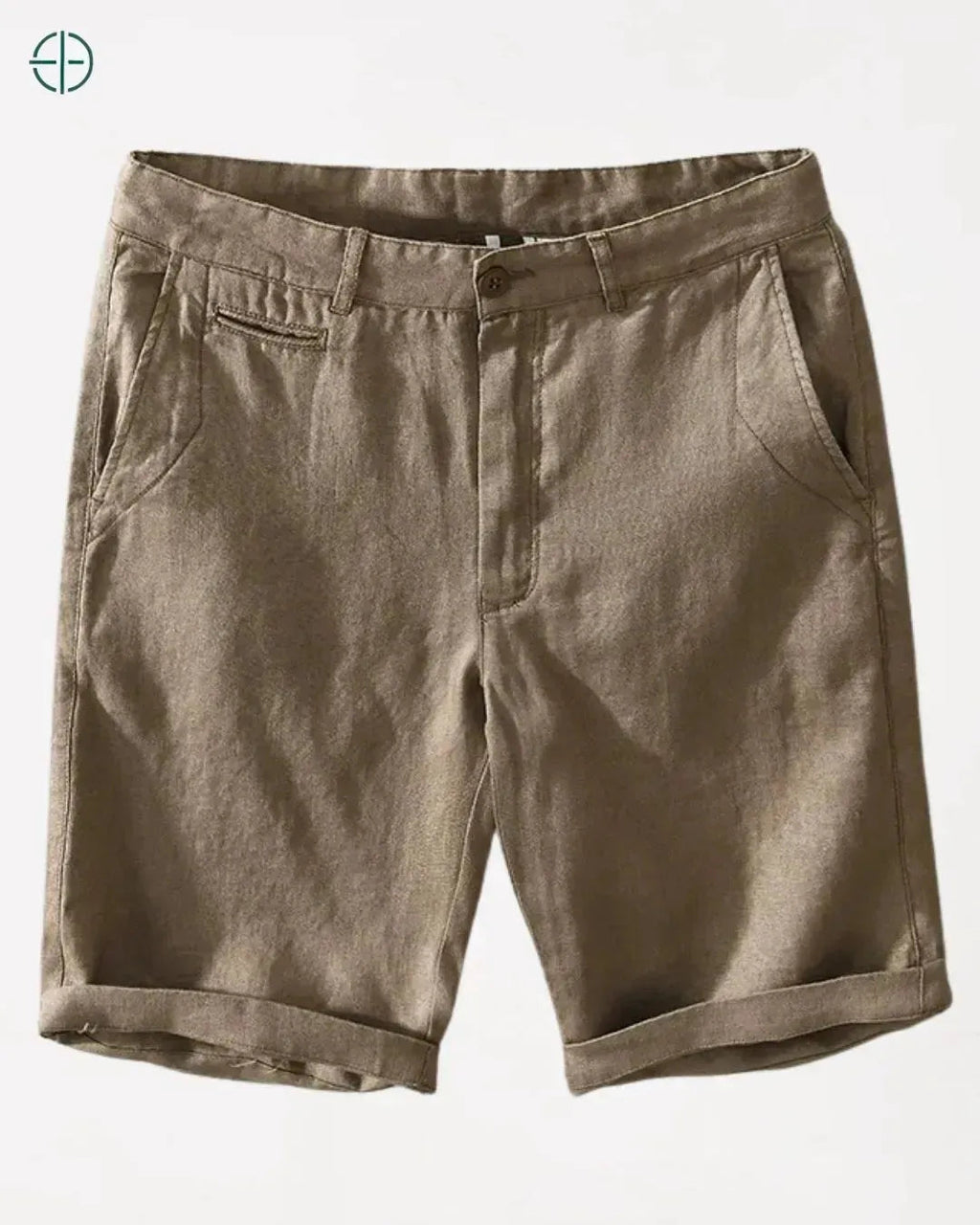 Bermuda 100% Linho Marrom Masculina | Rest Money™