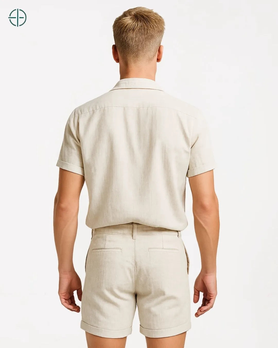 Bermuda 100% Linho Belga Masculino | Rest Money™