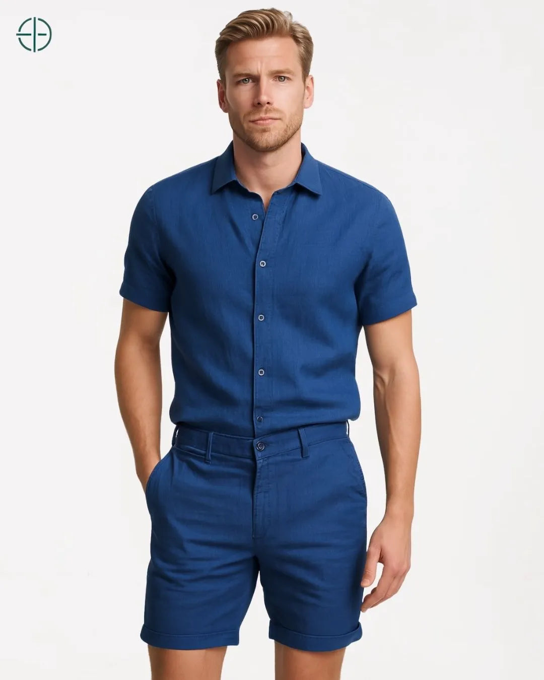 Bermuda 100% Linho Belga Masculino | Rest Money™