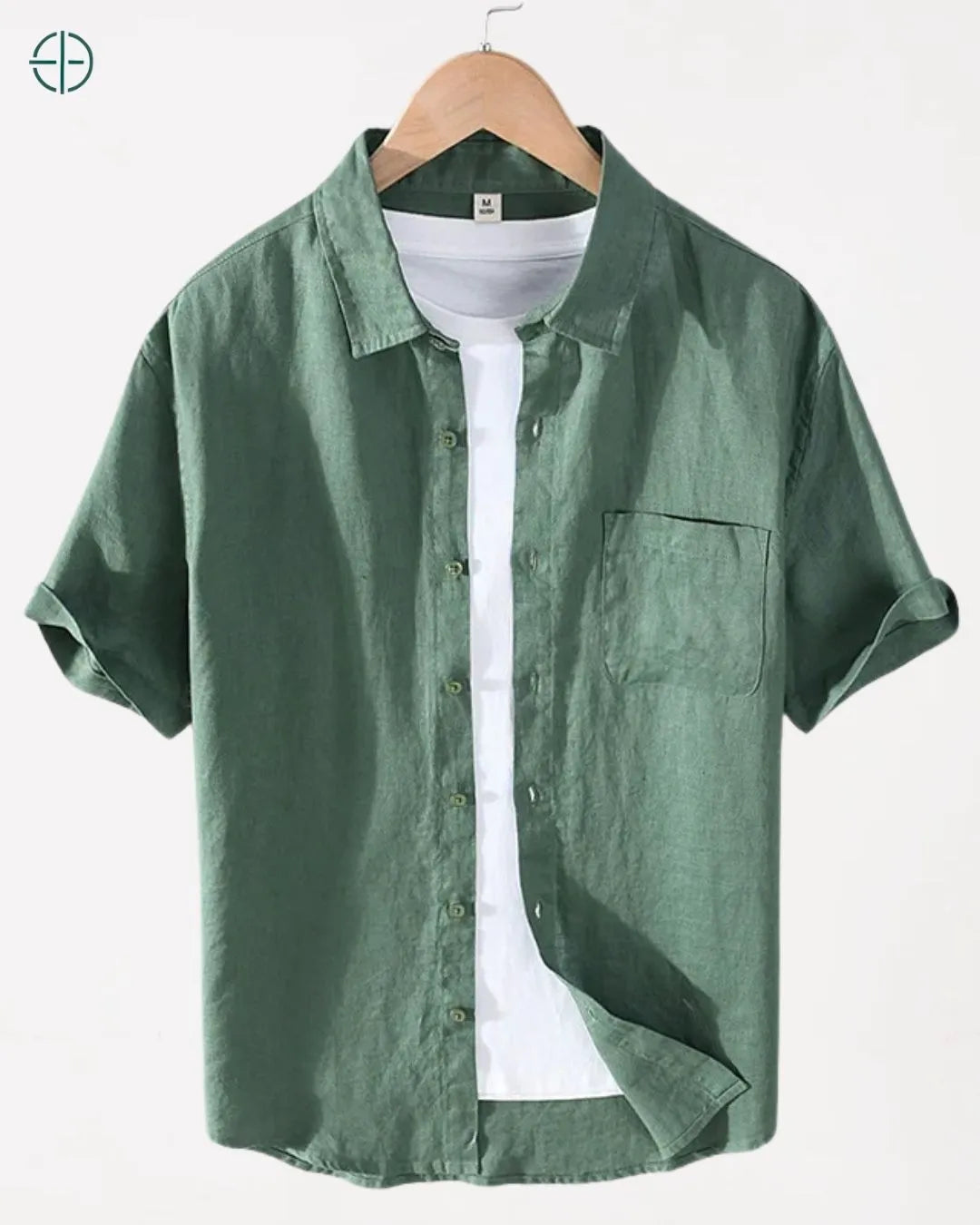 Camisa 100% Linho Belga Manga Curta | Rest Money™