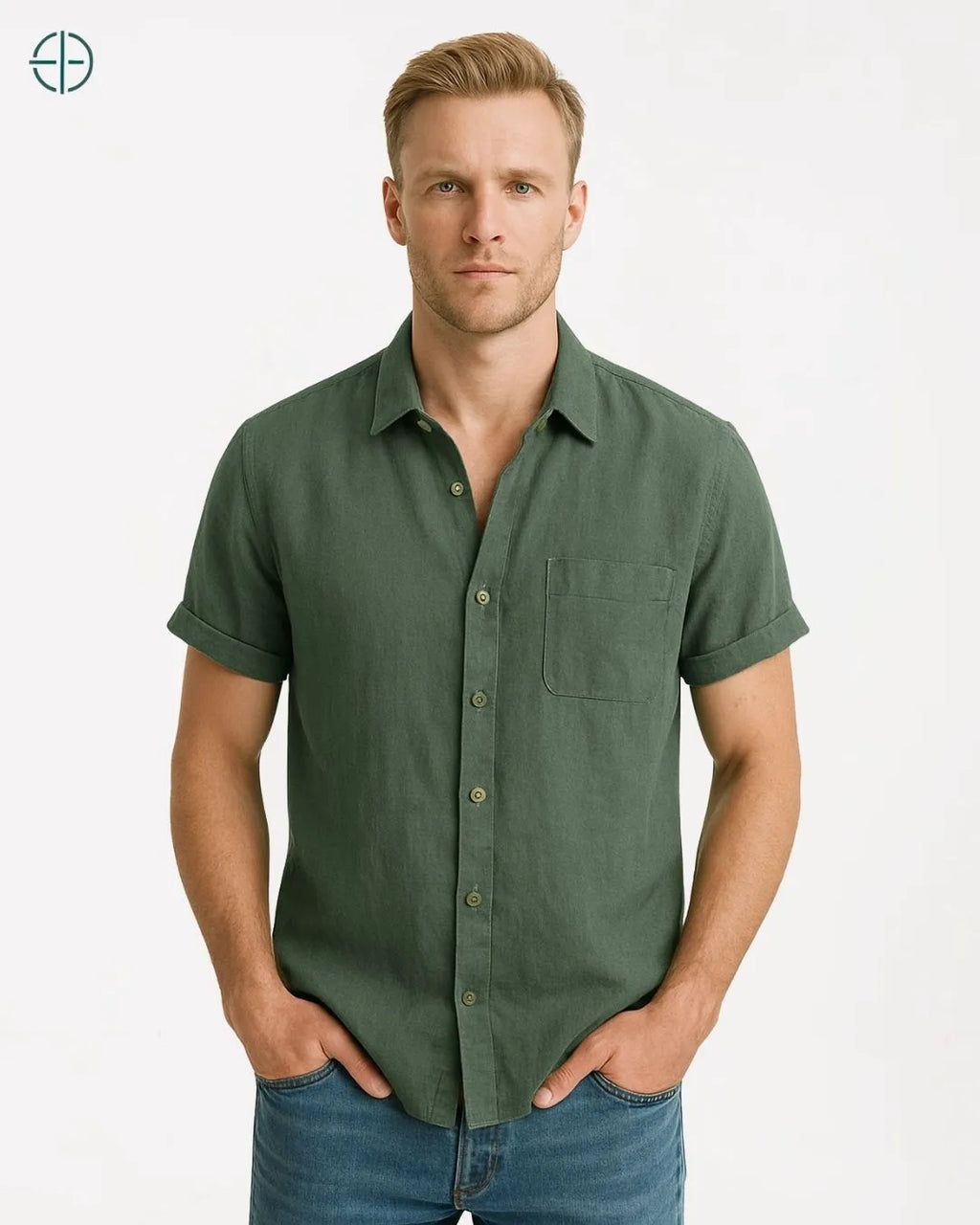 Camisa 100% Linho Belga Manga Curta | Rest Money™