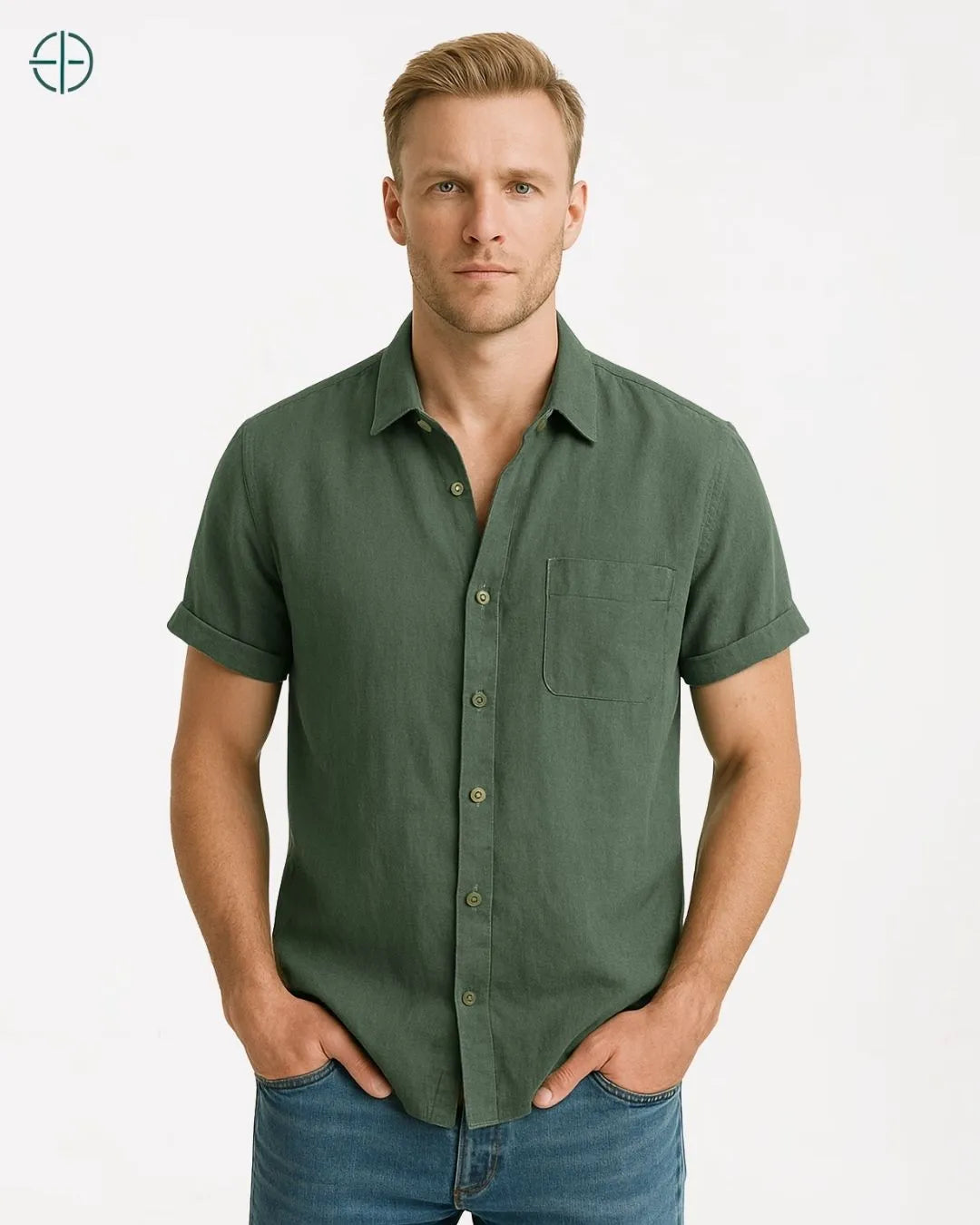 Camisa 100% Linho Belga Manga Curta | Rest Money™