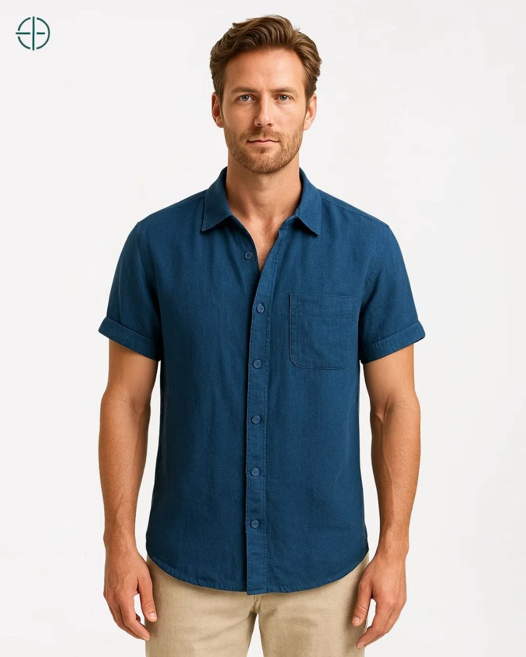 Camisa 100% Linho Belga Manga Curta | Rest Money™