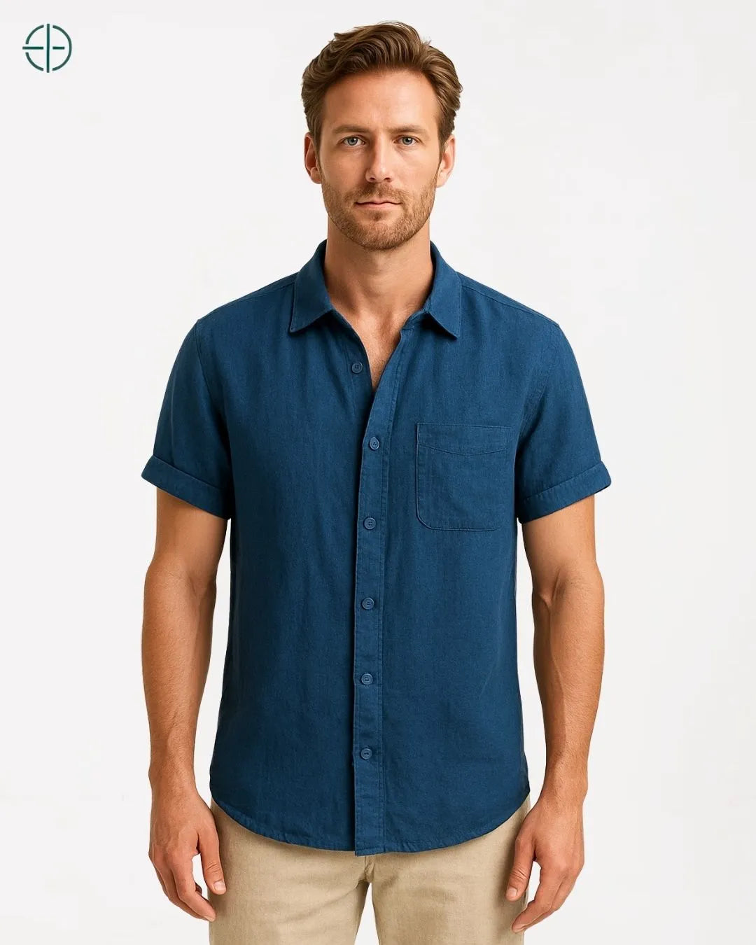 Camisa 100% Linho Belga Manga Curta | Rest Money™