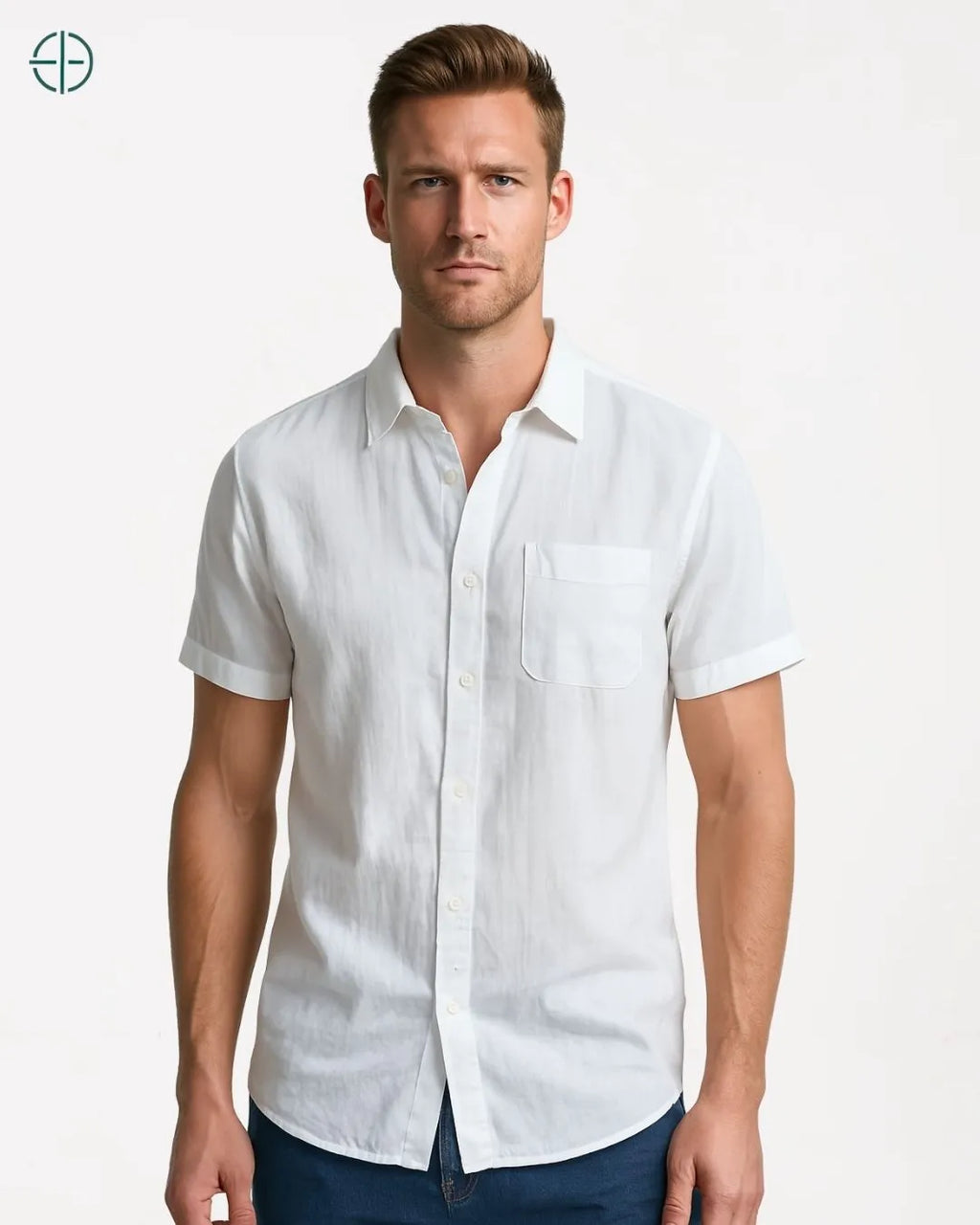 Camisa 100% Linho Belga Manga Curta | Rest Money™