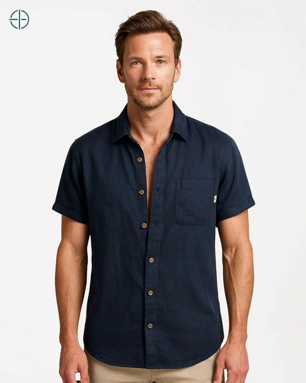 Camisa 100% Linho Belga Manga Curta | Rest Money™