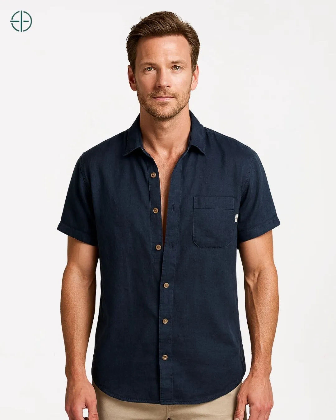 Camisa 100% Linho Belga Manga Curta | Rest Money™