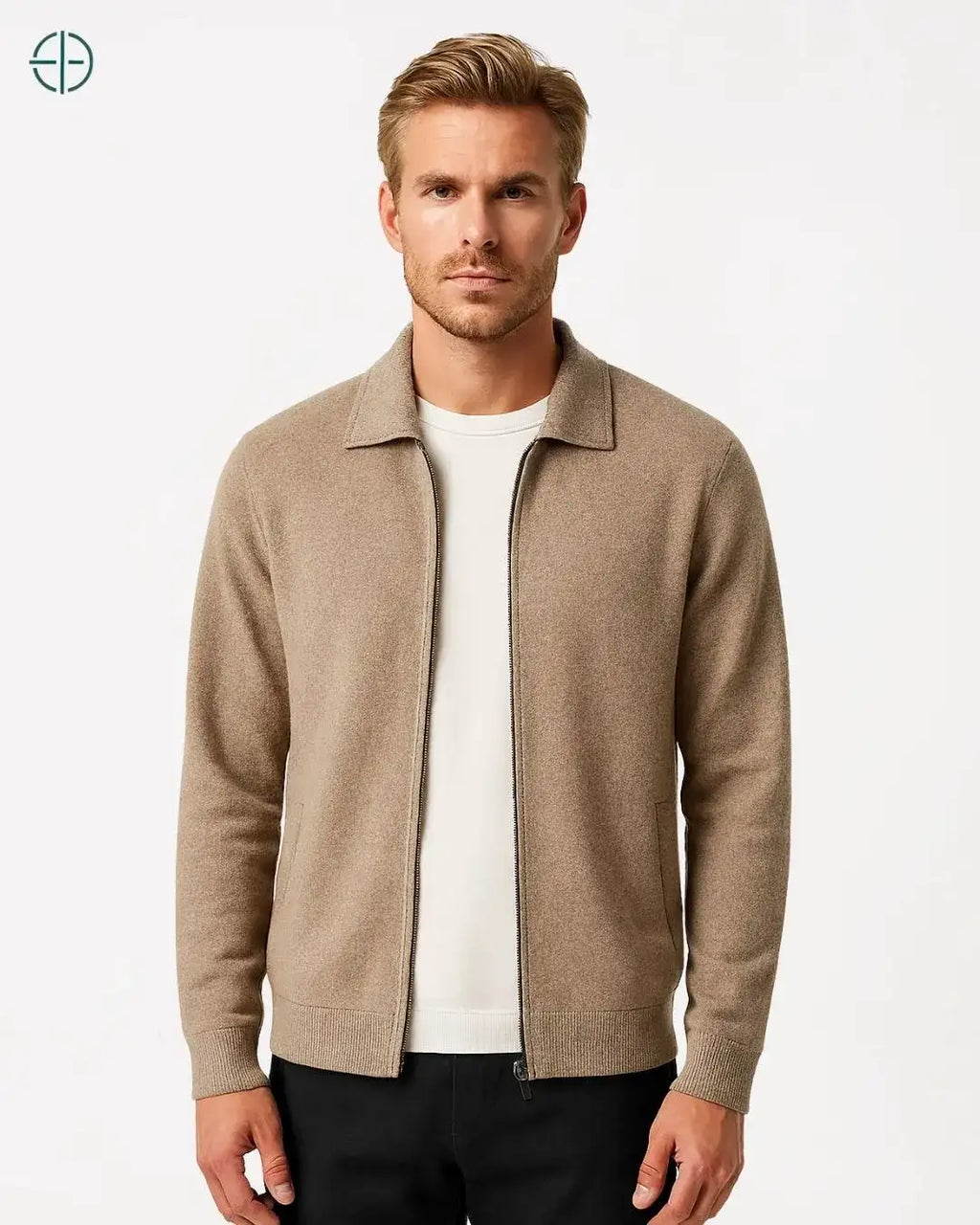 Cardigan Lapela 100% Caxemira Masculino | Rest Money™