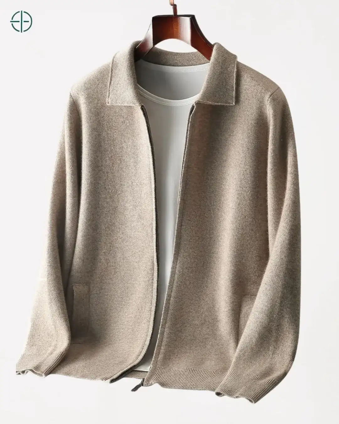 Cardigan Lapela 100% Caxemira Masculino | Rest Money™