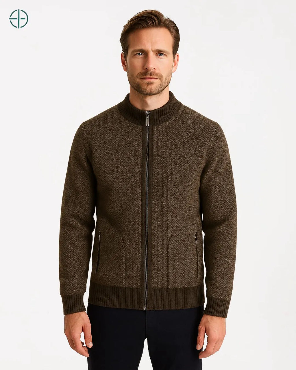 Cardigan com Bolso 100% Caxemira | Rest Money™