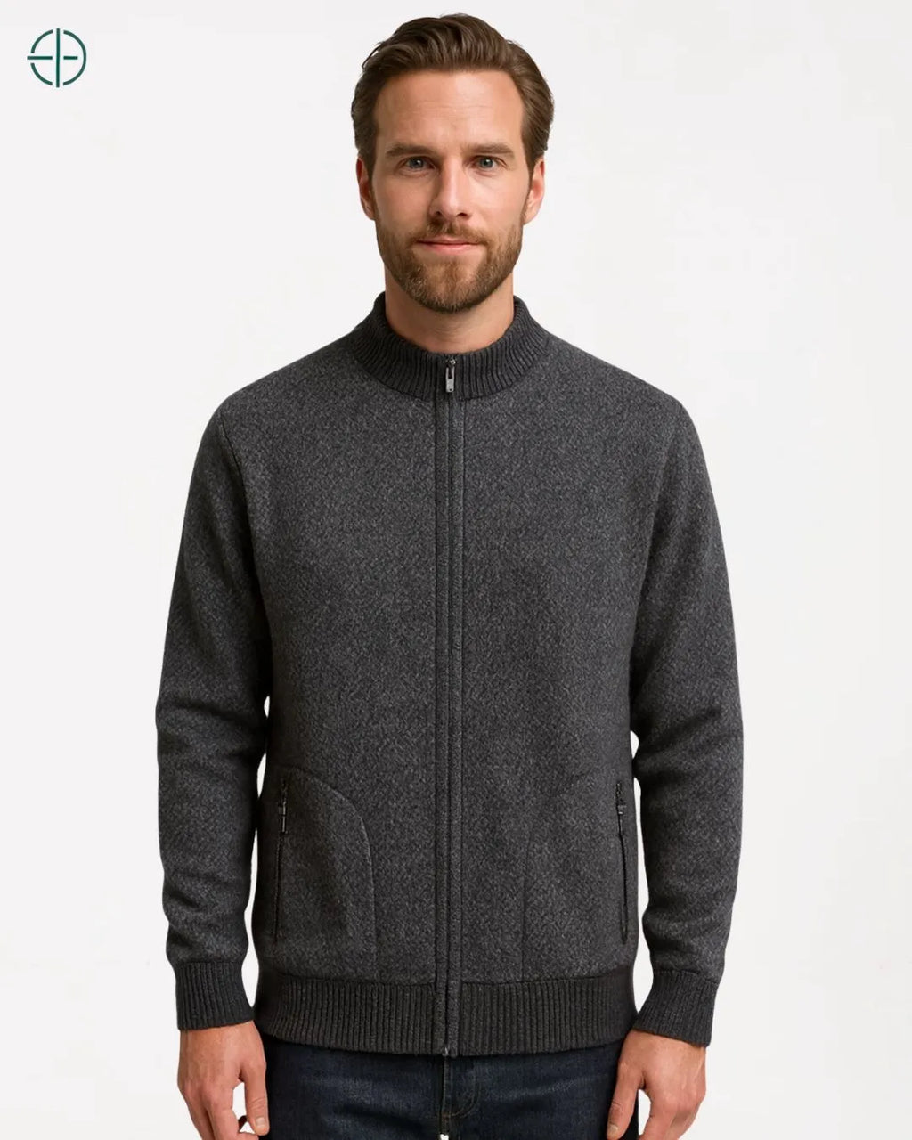 Cardigan com Bolso 100% Caxemira | Rest Money™