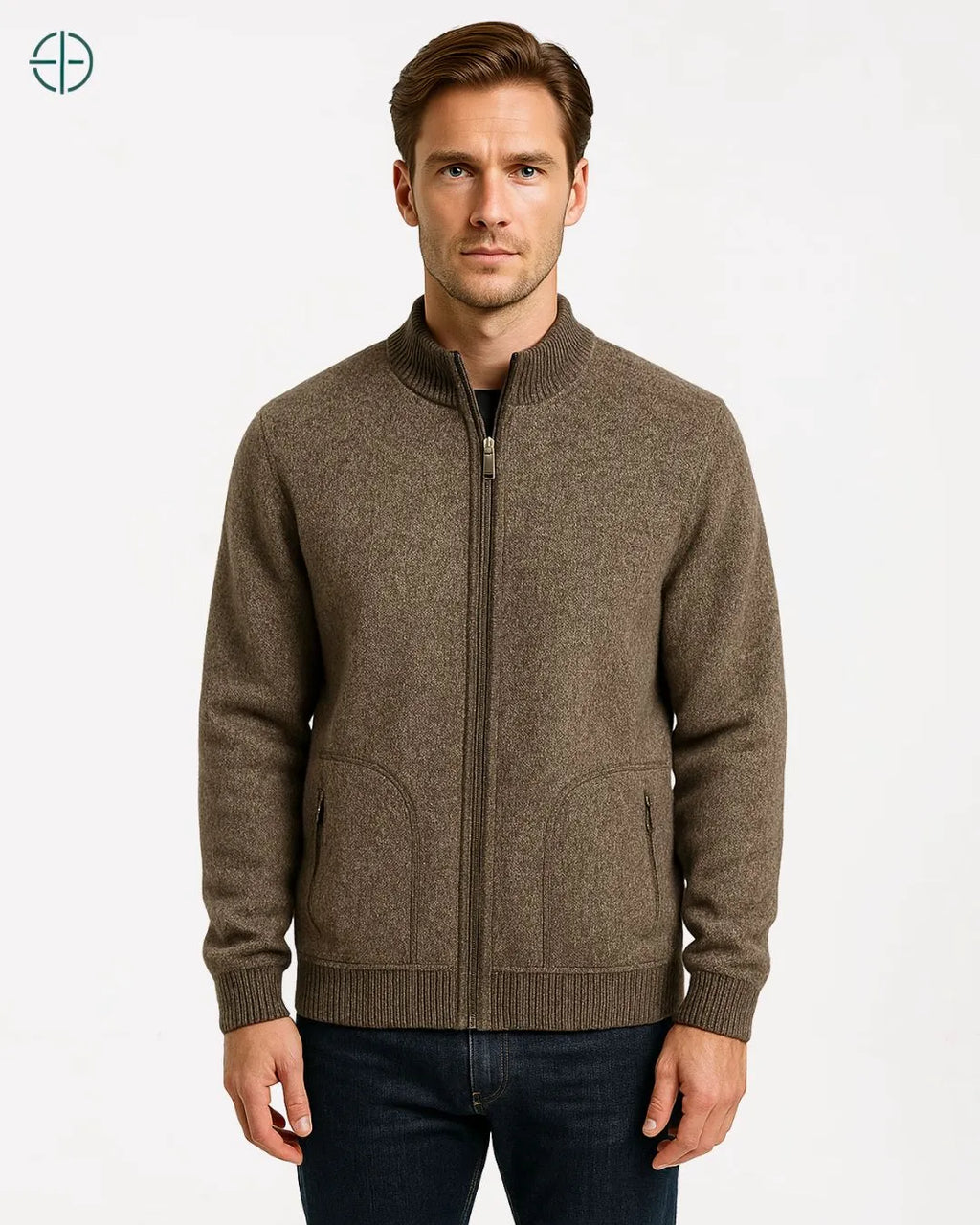 Cardigan com Bolso 100% Caxemira | Rest Money™