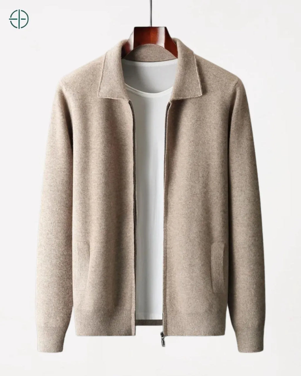 Cardigan Lapela 100% Caxemira Masculino | Rest Money™