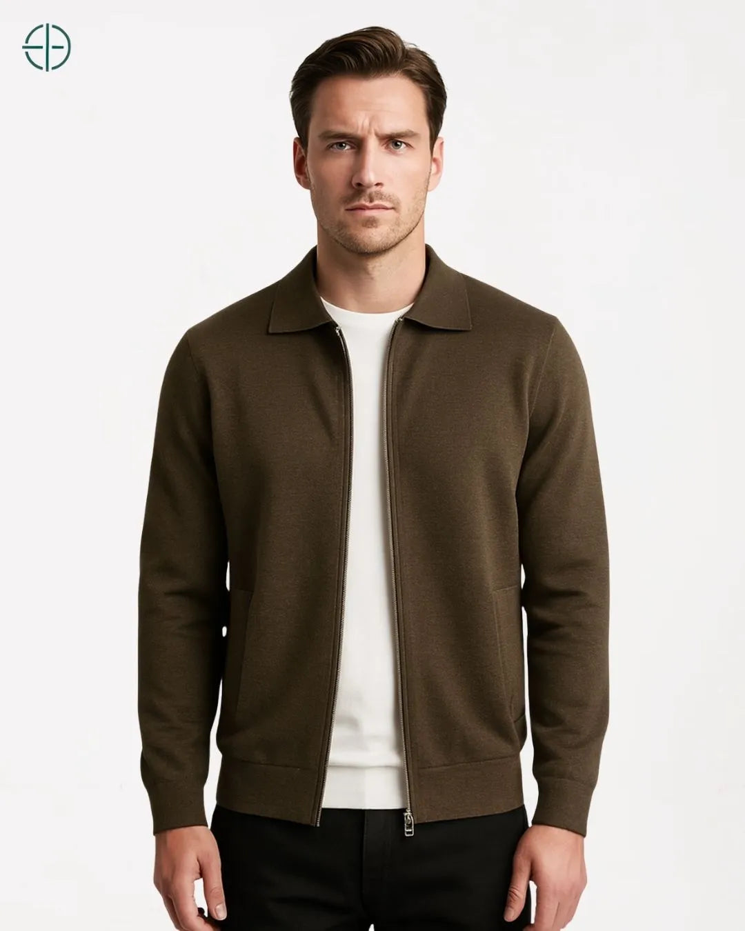 Cardigan Lapela 100% Caxemira Masculino | Rest Money™