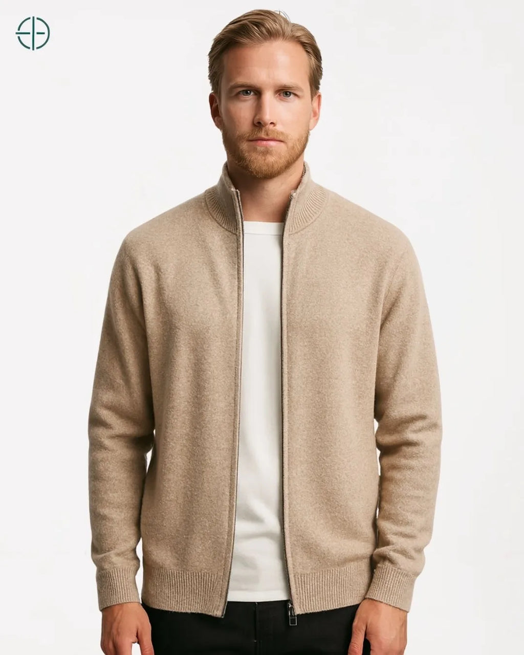 Cardigan Masculino Manga Longa 100% Caxemira | Rest Money™