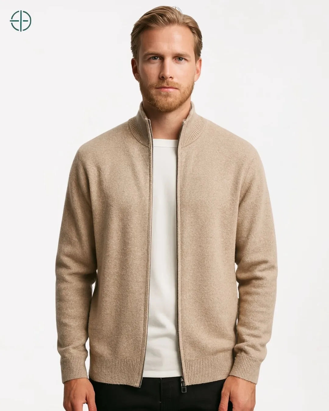 Cardigan Masculino Manga Longa 100% Caxemira | Rest Money™