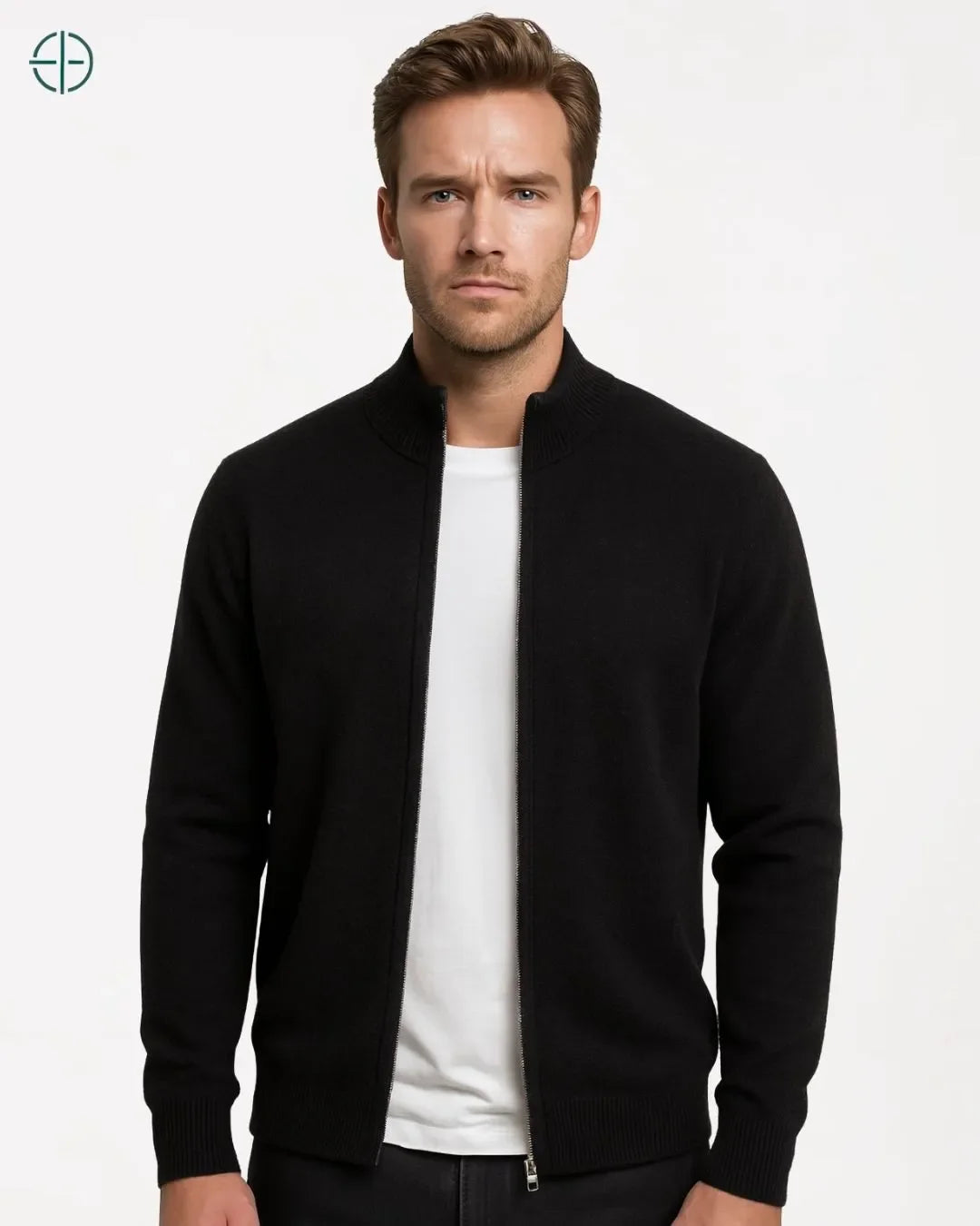 Cardigan Masculino Manga Longa 100% Caxemira | Rest Money™