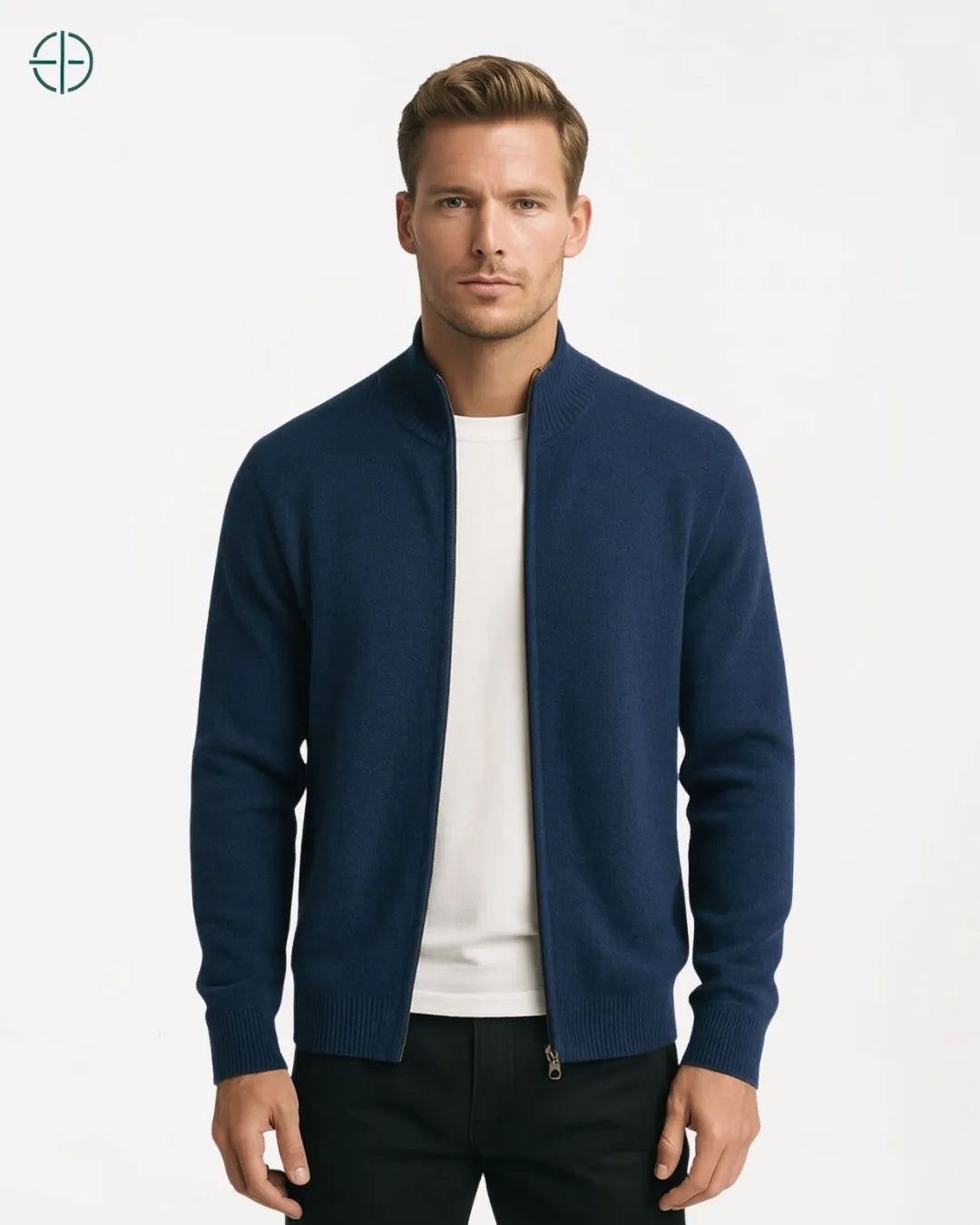 Cardigan Masculino Manga Longa 100% Caxemira | Rest Money™