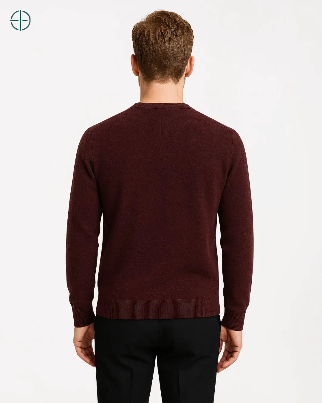 Casaco Engrossado Gola V 100% Caxemira | Rest Money™