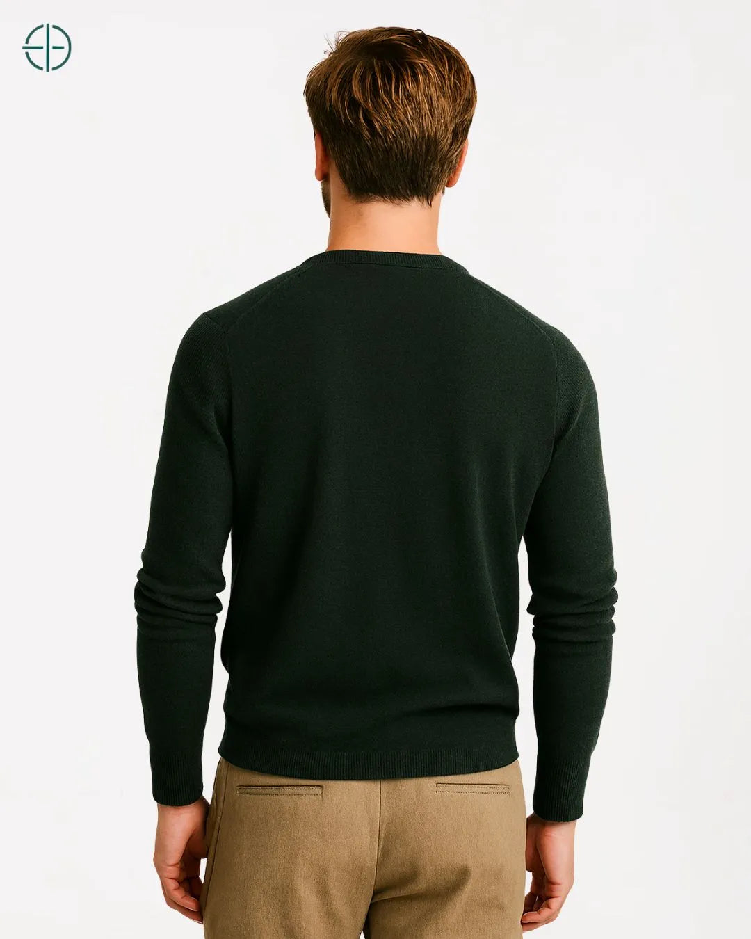 Casaco Engrossado Gola V 100% Caxemira | Rest Money™