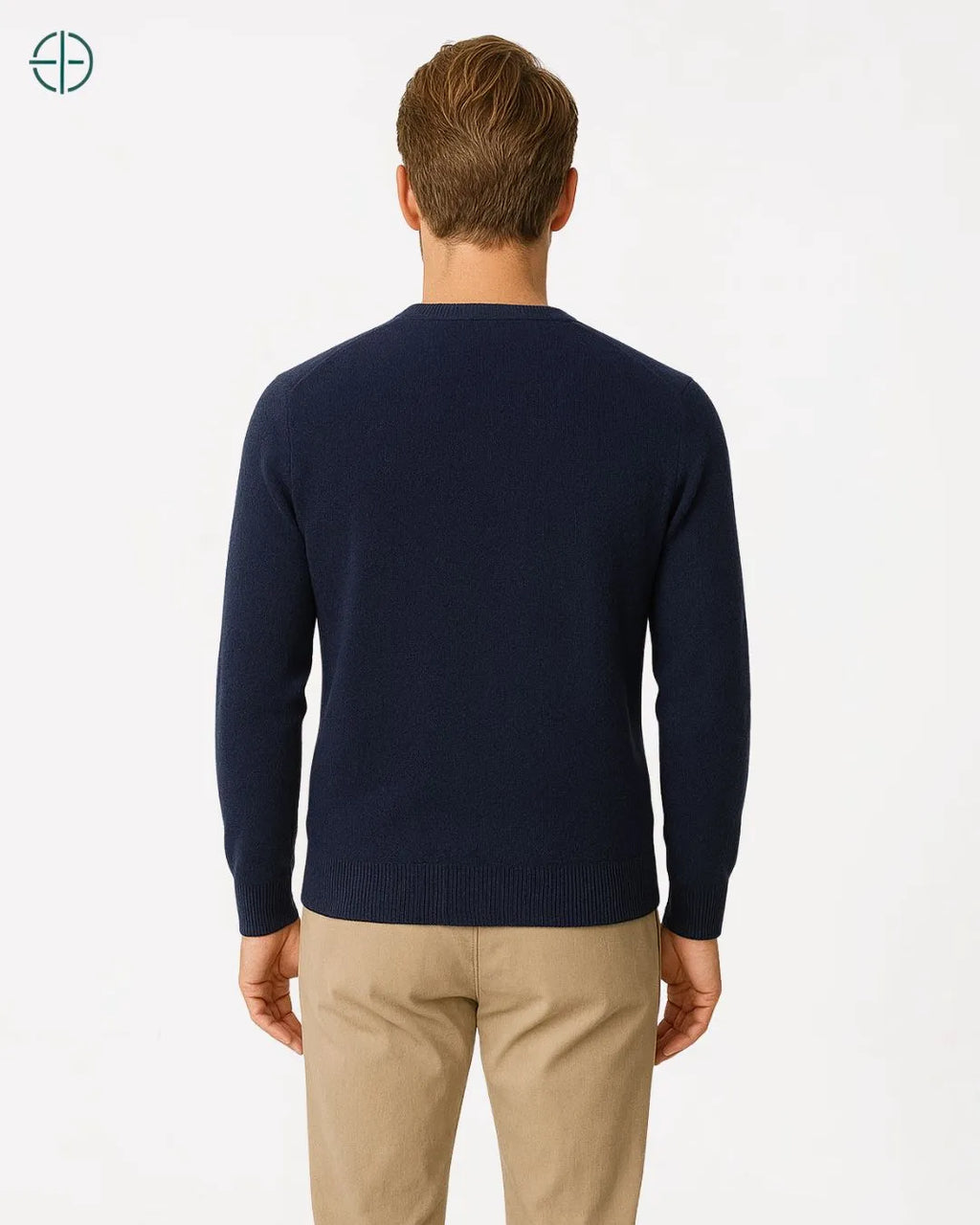 Casaco Engrossado Gola V 100% Caxemira | Rest Money™